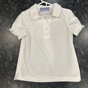 New Vera Wang Lavender Label White Short Sleeved Shirt - size 10